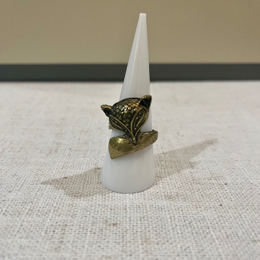 Bronze fox tail wrap ring